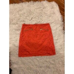 Coral Lace Skirt